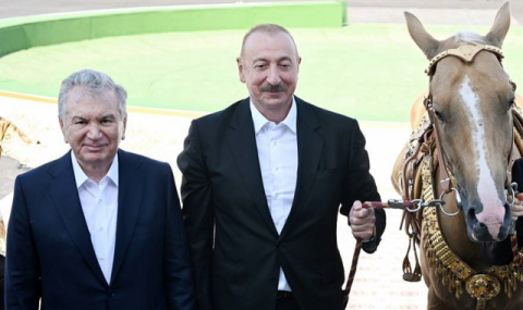 Герой-Аркадаг подарил Президенту Азербайджана ахалтекинского скакуна