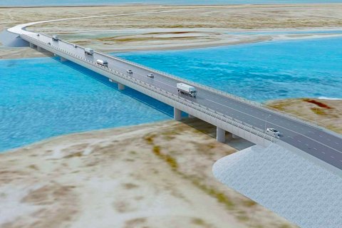 В Туркменистане завершается строительство нового автомобильного моста через залив Гарабогазгол