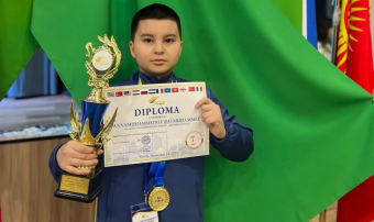 Туркменский школьник стал победителем международной олимпиады AMAKids в Алматы