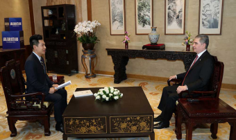 Председатель Халк Маслахаты Туркменистана дал интервью телеканалу CGTN