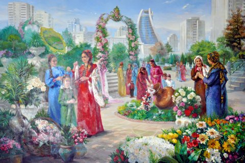 В Ашхабаде открылась выставка, посвящённая Международному женскому дню