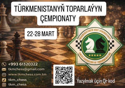 В Туркменистане пройдёт первый в истории командный чемпионат по шахматам 