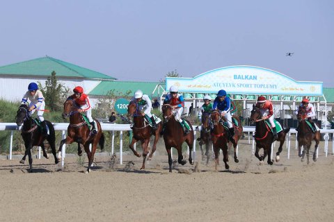 В Балканском велаяте прошли скачки ахалтекинских скакунов