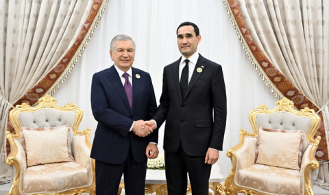 Прошла встреча Сердара Бердымухамедова с Шавкатом Мирзиёевым