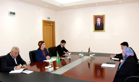 Замминистра иностранных дел Туркменистана встретилась с Послом Палестины