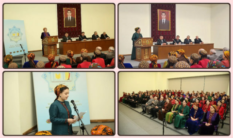 В библиотеке Туркменистана прошла встреча в честь юбилея народных писателей