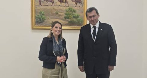 Встреча глав внешнеполитических ведомств Туркменистана и Португалии в Авазе
