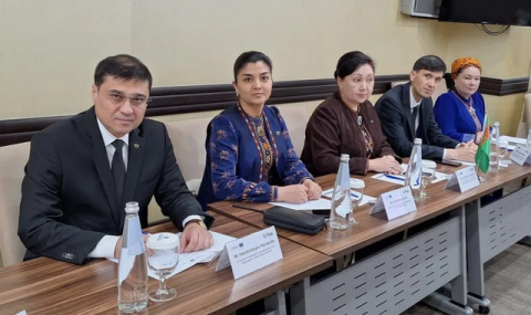 Туркменская делегация на тренинге в Алматы по вопросам гендера в медицине