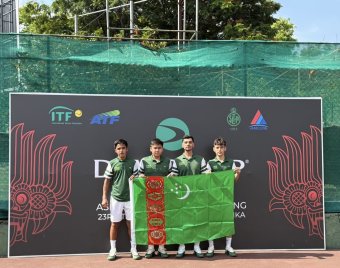 Туркменские теннисисты досрочно вышли в четвертьфинал юниорского Кубка Дэвиса U16